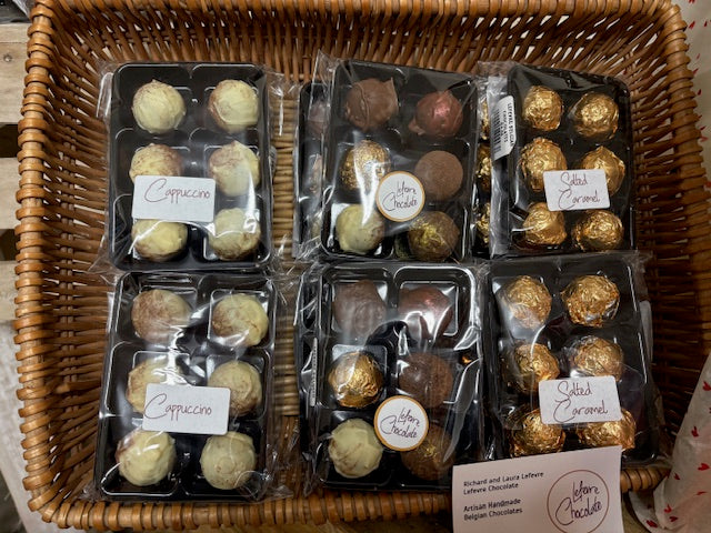 Packs of 6 Artisan Belgian Chocolate Truffles by Lefevre Chocolate - Flavour Journey Experience - Signature Mixed or available in 6 single flavours