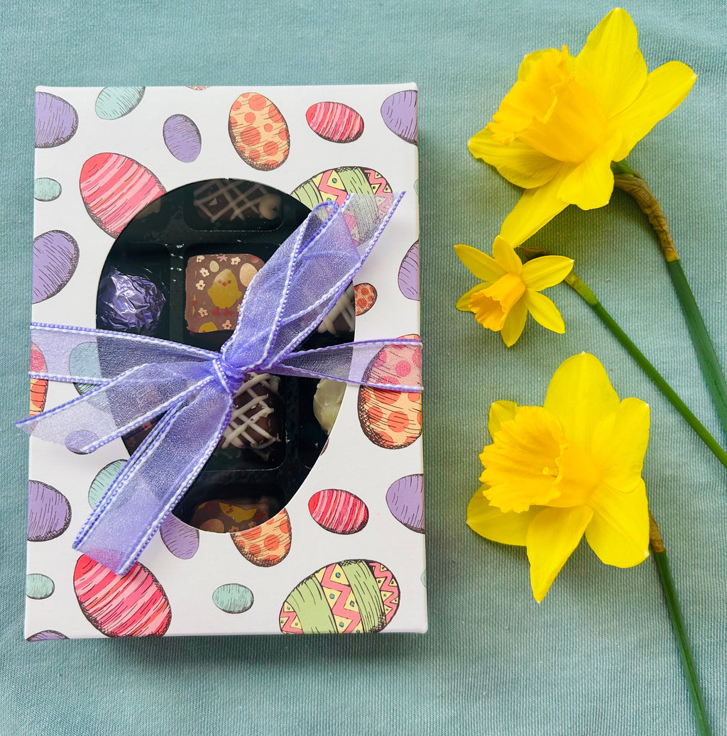 Easter Box of Chocolates - 12 Lefevre Chocolate Artisan Belgian Chocolate Truffles - totally handmade in Shropshire