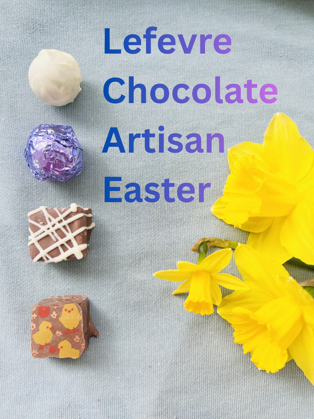 Easter Box of Chocolates - 12 Lefevre Chocolate Artisan Belgian Chocolate Truffles - totally handmade in Shropshire