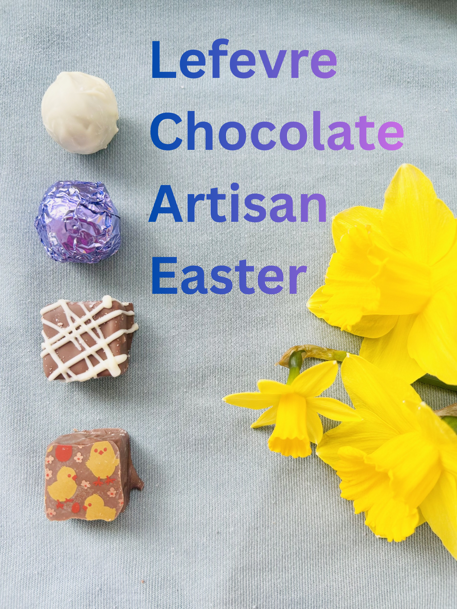 Easter Box of Chocolates - 12 Lefevre Chocolate Artisan Belgian Chocolate Truffles - totally handmade in Shropshire
